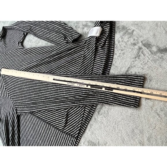 Jones New York Womens 1X Black Striped Cowl Neck Long Sleeve Top Pullover Scoop - Picture 6 of 10